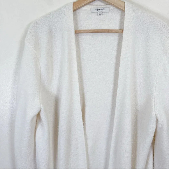 Madewell Merino Wool Alpaca Open Front White Cardigan - Picture 10 of 16